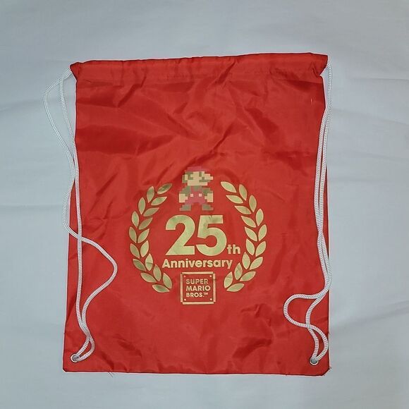 Nintendo Super Mario Bros 25th Anniversary Backpack Satchel Cinch Bag Collector - Picture 4 of 4